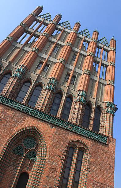 szczecin brick gothic - baudenkmal imagens e fotografias de stock