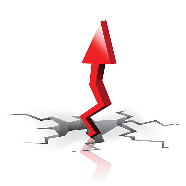 istock Arrow coming out of cracked ground 540824822