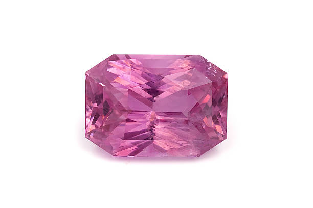 pedra preciosa solta de safira rosa natural - sapphire - fotografias e filmes do acervo