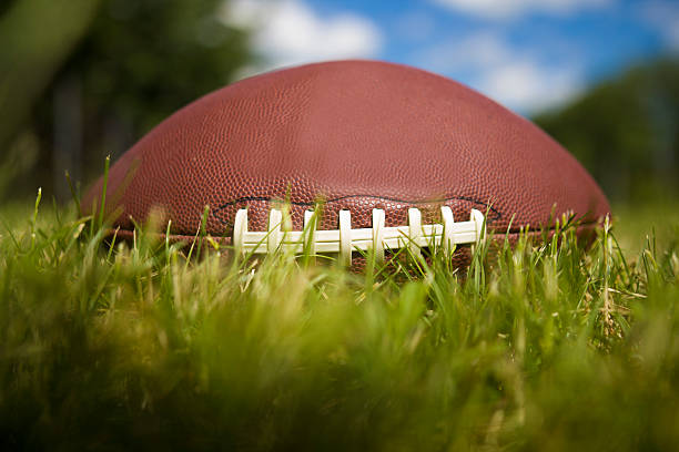 istock american football ball on grass 540827334
