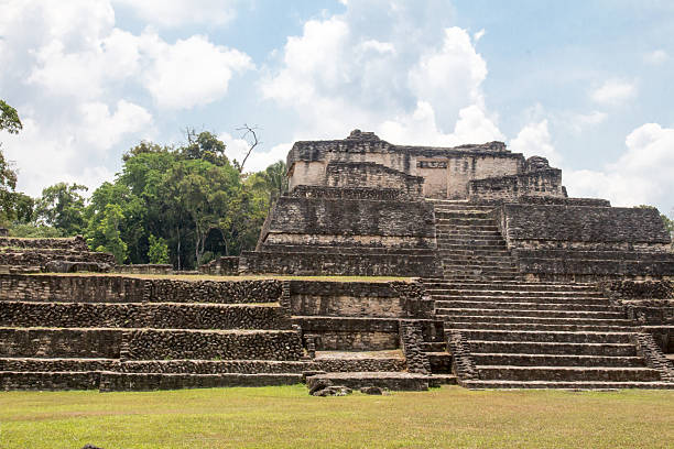 istock Mayan ruins at Caracol with steps 540828020