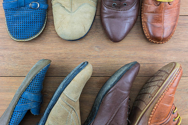 istock Shoes on the wooden floor. 540828156
