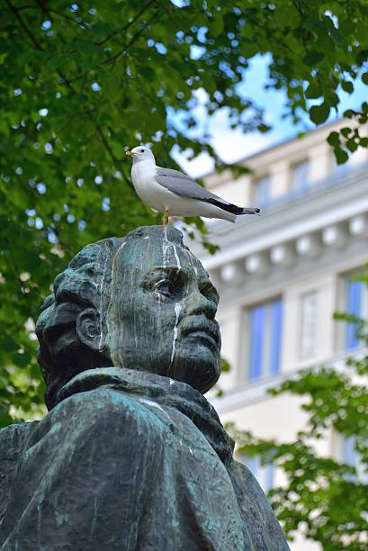 istock Seagull on the head of a statue 540829168