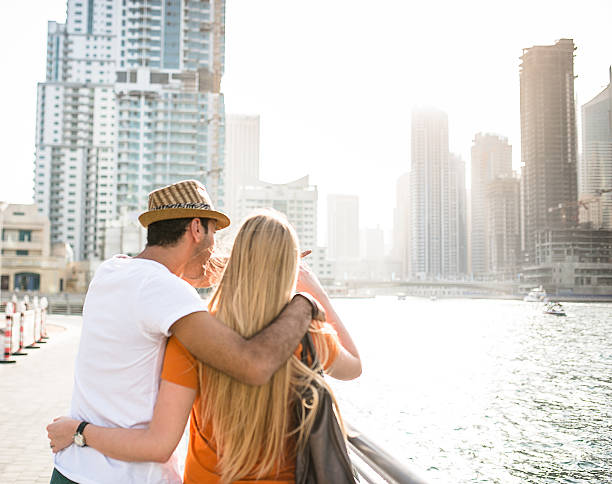 istock togetherness couple in vacations on Dubai Marina - UAE 540830208