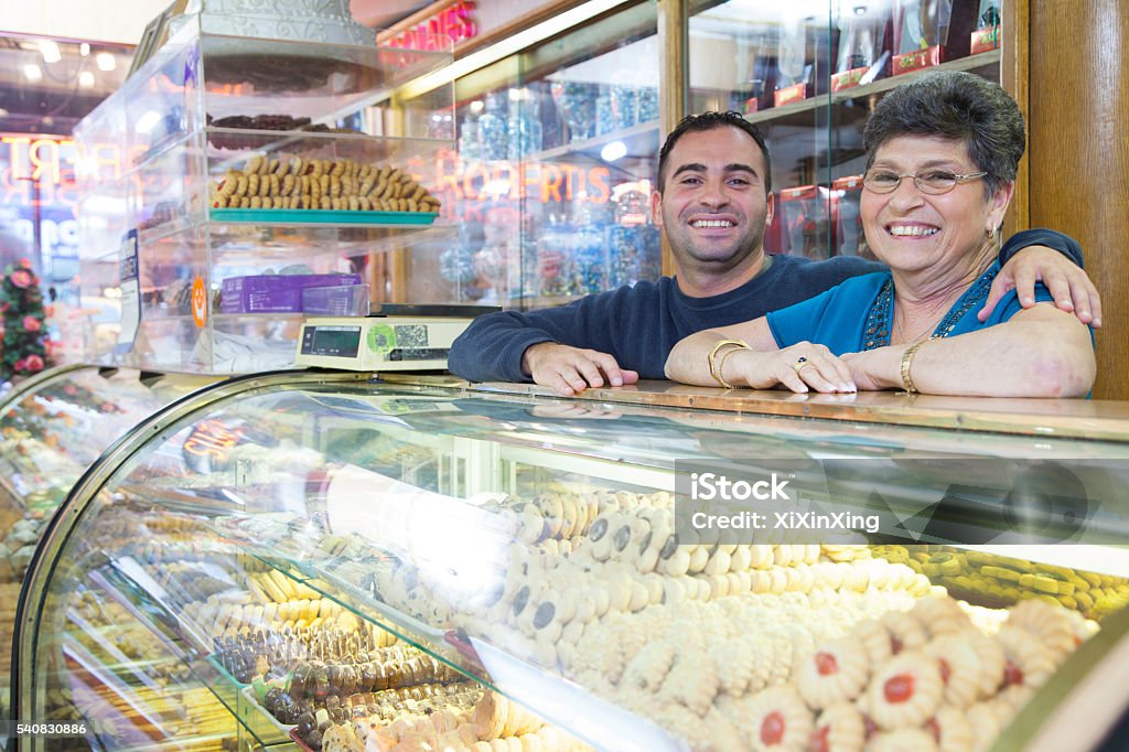 Bakery shop owners Small Business Stock Photo