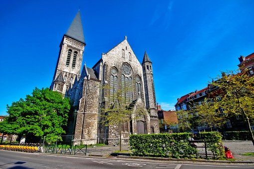 Eglise Saint Francois Xavier cathedral in Anderlecht, Brussels (Bruxelles), Belgium.