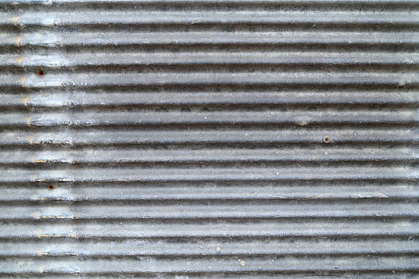 istock Grungy corrugated iron wall, dirty metal texture. 540846366