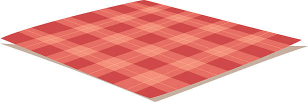 Tablecloth vector illustration. Red folded tablecloth isolated on white. Tablecloth background red seamless pattern.Illustration of traditional gingham dining cloth with fabric texture. Checkered picnic cooking tablecloth. tablecloth illustrations stock illustrations