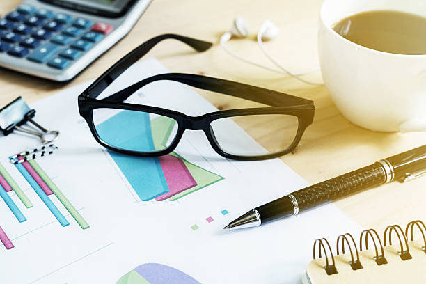 istock Desk office business financial accounting calculate 540848440