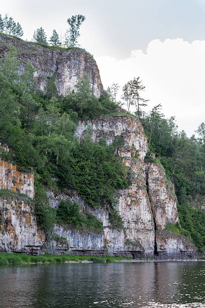 istock Steep cliffs on the Ai river during the rafting, Ural, Russia 540850196