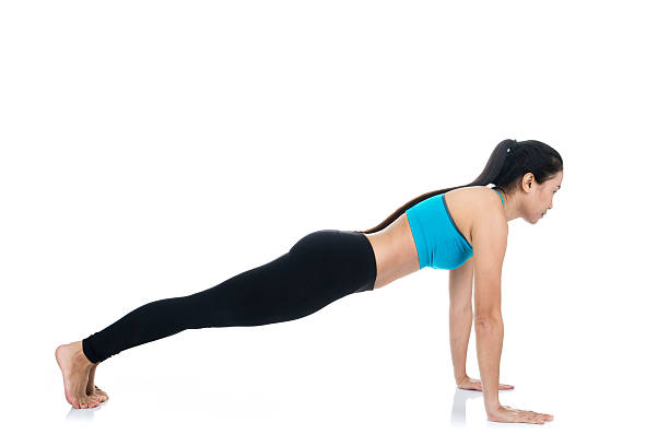istock Asian female in active wear doing yoga 540851446