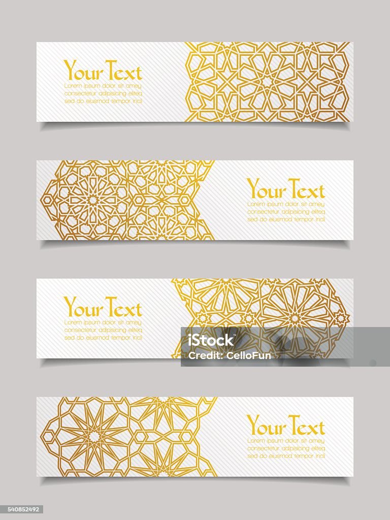 Set of banners with traditional ornament Set of banners with traditional ornament. Vector illustration. Pattern stock vector