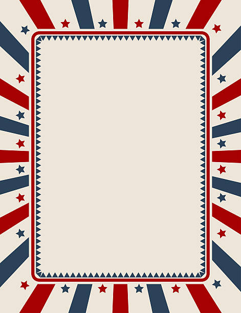 винтажный американский отечественной баннер - patriotism pattern retro revival backgrounds stock illustrations