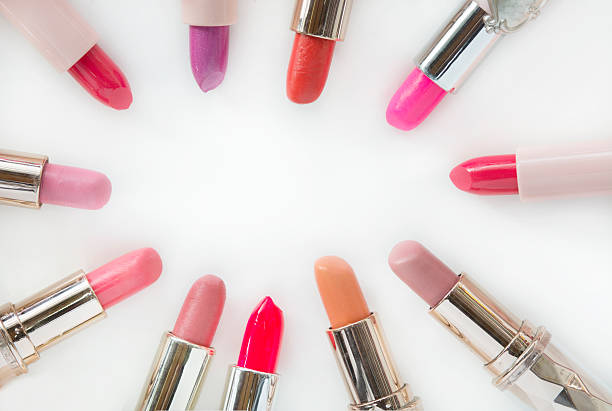 istock beautiful top view various colors of lipsticks 540856988
