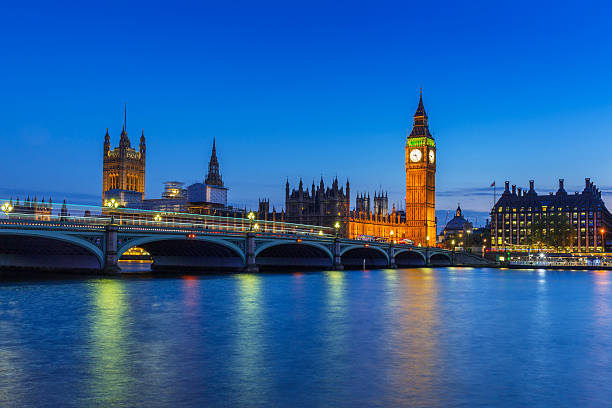 istock Big Ben and Westminster Bridge in London at night, UK 540857778