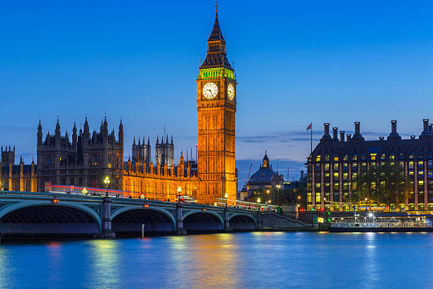 istock Big Ben and Westminster Bridge in London at night, UK 540857822