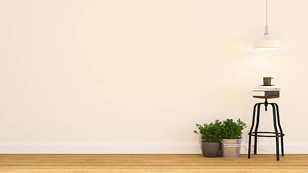 istock Library room and indoor garden - 3D Rendering 540858248