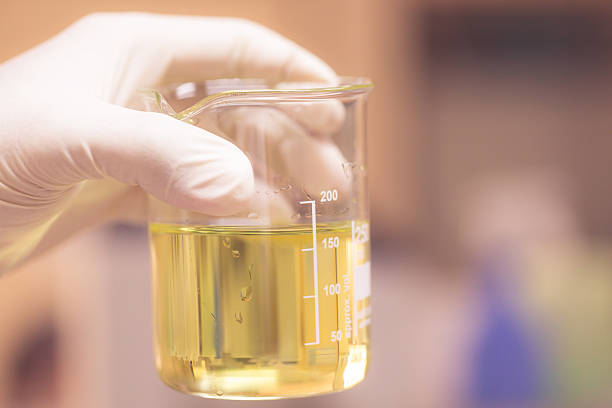 istock Laboratory glassware with chemical liquid 540858706