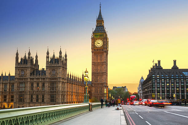 istock Big Ben and Westminster Bridge in London at sunset, UK 540858888