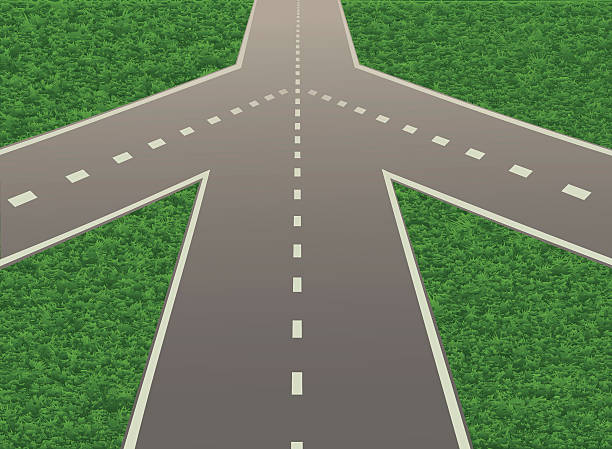 istock Illustration of road junction on the highway 540859010