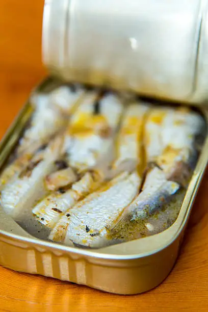 Tinned sardines in springwater