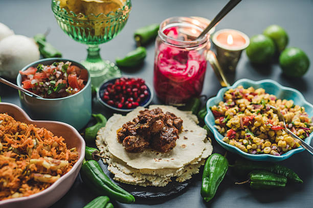 istock Mexican tex mex dinner food photography 540864754