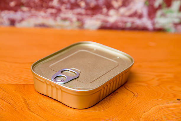 istock Sardine Tin on Wooden Table 540865230