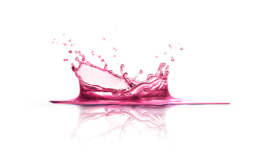 Pink raspberry water splash