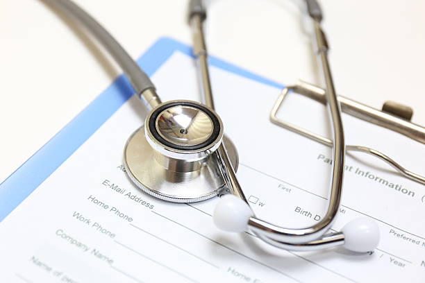 istock Medical record and stethoscope 540866866