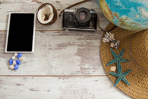 istock Travel, summer vacation, tourism and objects concept 540867840