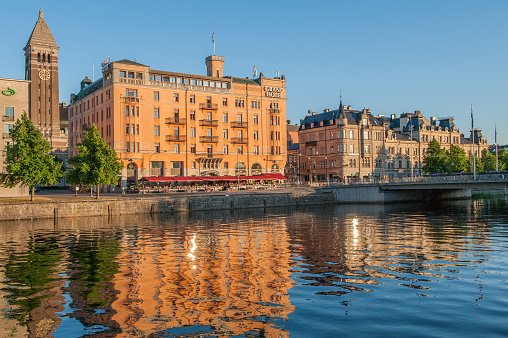 夏の夜にノルショーピン,Sweden - ストックフォト・写真素材...
