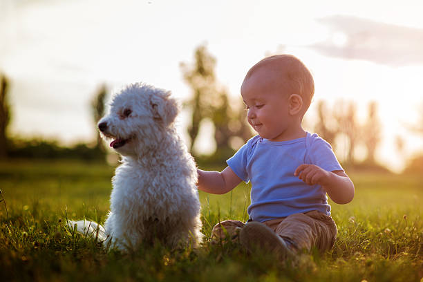 istock Happy baby with his puppy 540868398
