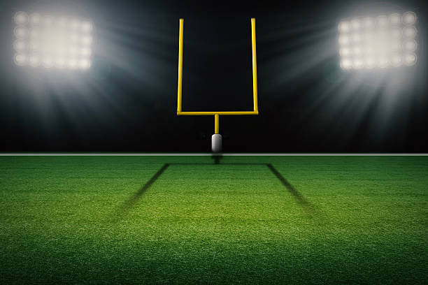 american football field goal post american football field goal post with empty field goal post stock pictures, royalty-free photos & images