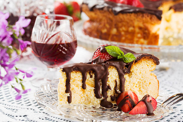 istock Cheesecake with strawberries and chocolate. 540869634