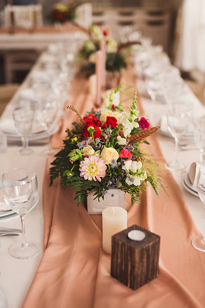 istock floral decoration on the table at wedding reception 540871902