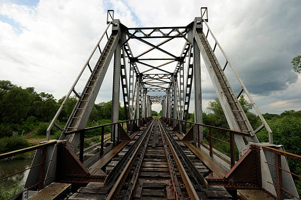 istock Railway bridge, railway abuts the stormy sky, image 6. 540961116