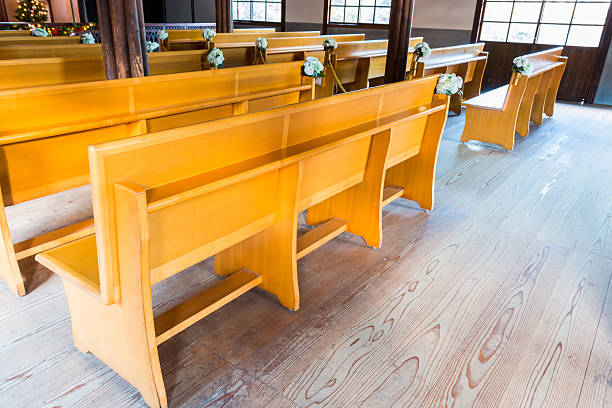 istock church interior with empty wooden pews. 540961440