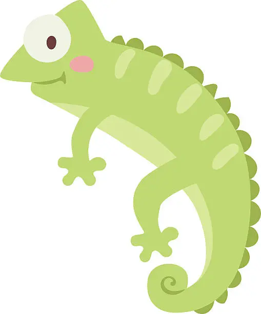 Vector illustration of chameleon vector illustration.