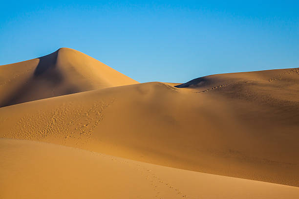 изгибы оранжевых песчаных дюн - sand dune sand orange california стоковые фото и изображения