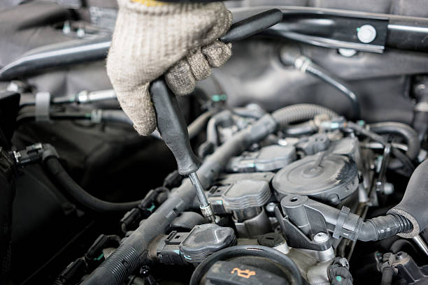 istock Close-up of car mechanic working with tool 540969598