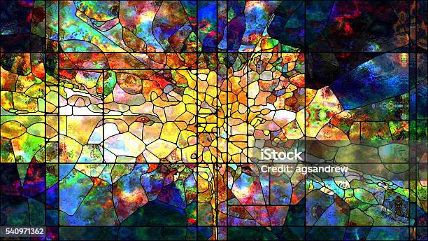 Metaphorical Stained Glass Stock Photo - Download Image Now - Stained Glass, Church, Textured