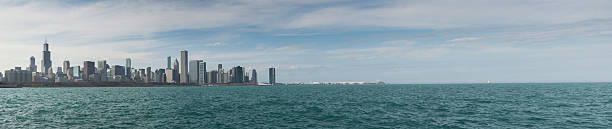 istock Chicago skyline panorama with skyscrapers over Lake Michigan wit 540972570