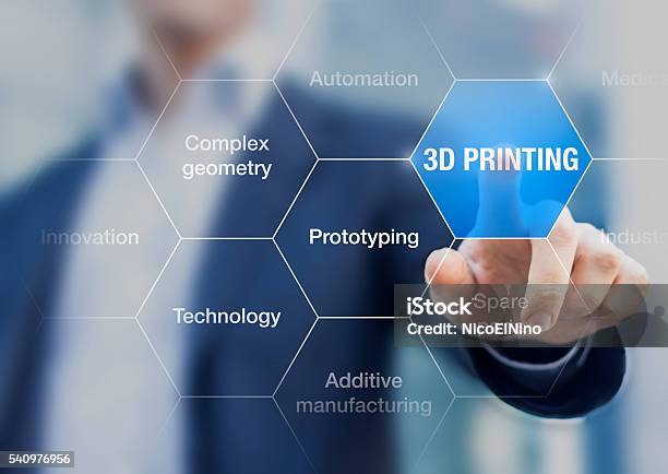 3d Printing Concept Innovative Production Technology For Rapid Prototyping Stock Photo - Download Image Now