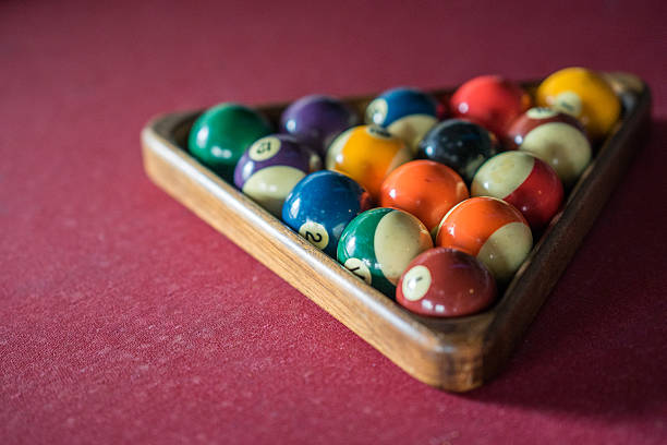 istock Colorful vintage billiard balls 540978448