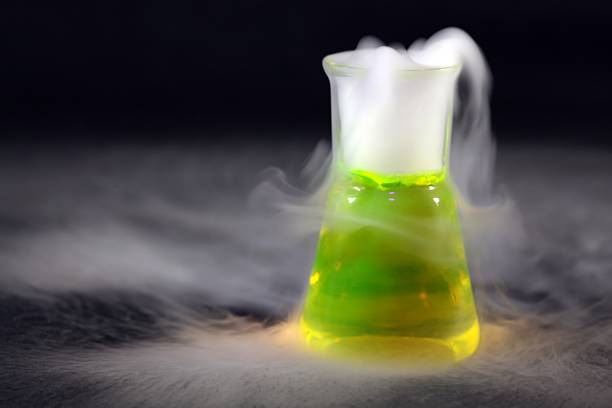 istock Erlenmeyer flask with a fog of dry ice. 540982264