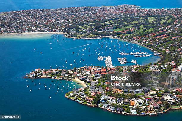 Point Piper And Rose Bay In Sydney Stock Photo - Download Image Now - Sydney, Bay of Water, Aerial View