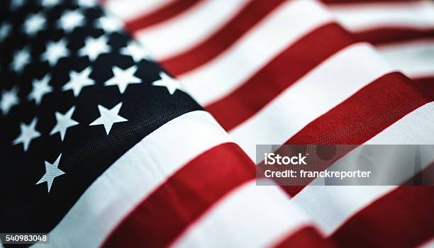 American Flag Textile Close Up Stock Photo - Download Image Now - American Flag, USA, Flag