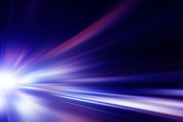 istock Night lights with motion blur in the city. 540985728