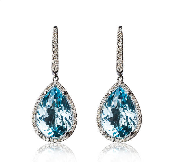 istock Pair of diamond earrings 540986750