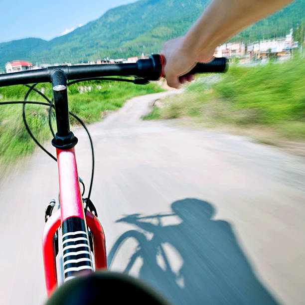 istock Speeding on mountain bike 540987054